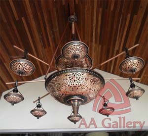 Lampu Gantung Tembaga Untuk Hotel Atau Masjid
